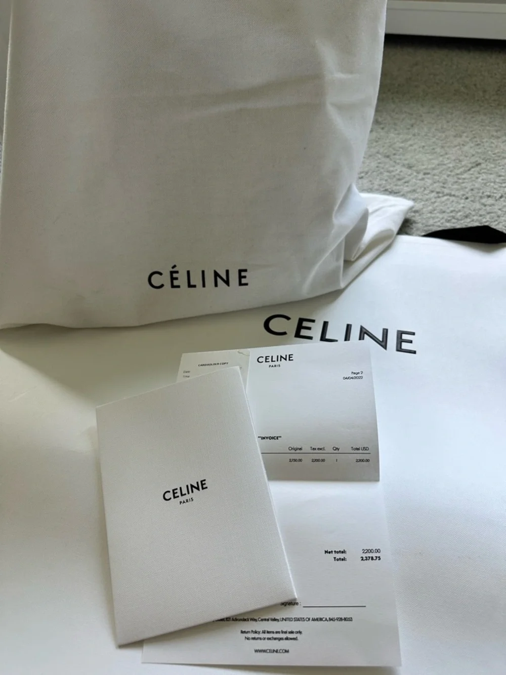 Celine Black Pebbled Leather Tote with Top Handles - Picture 7 of 11